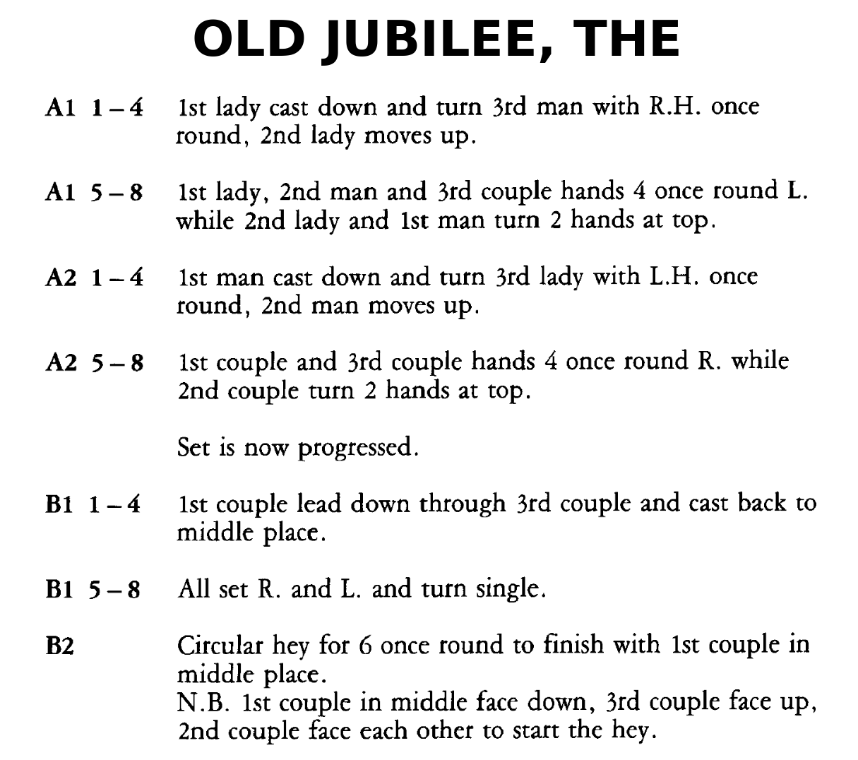 Old Jubilee, The (dance)